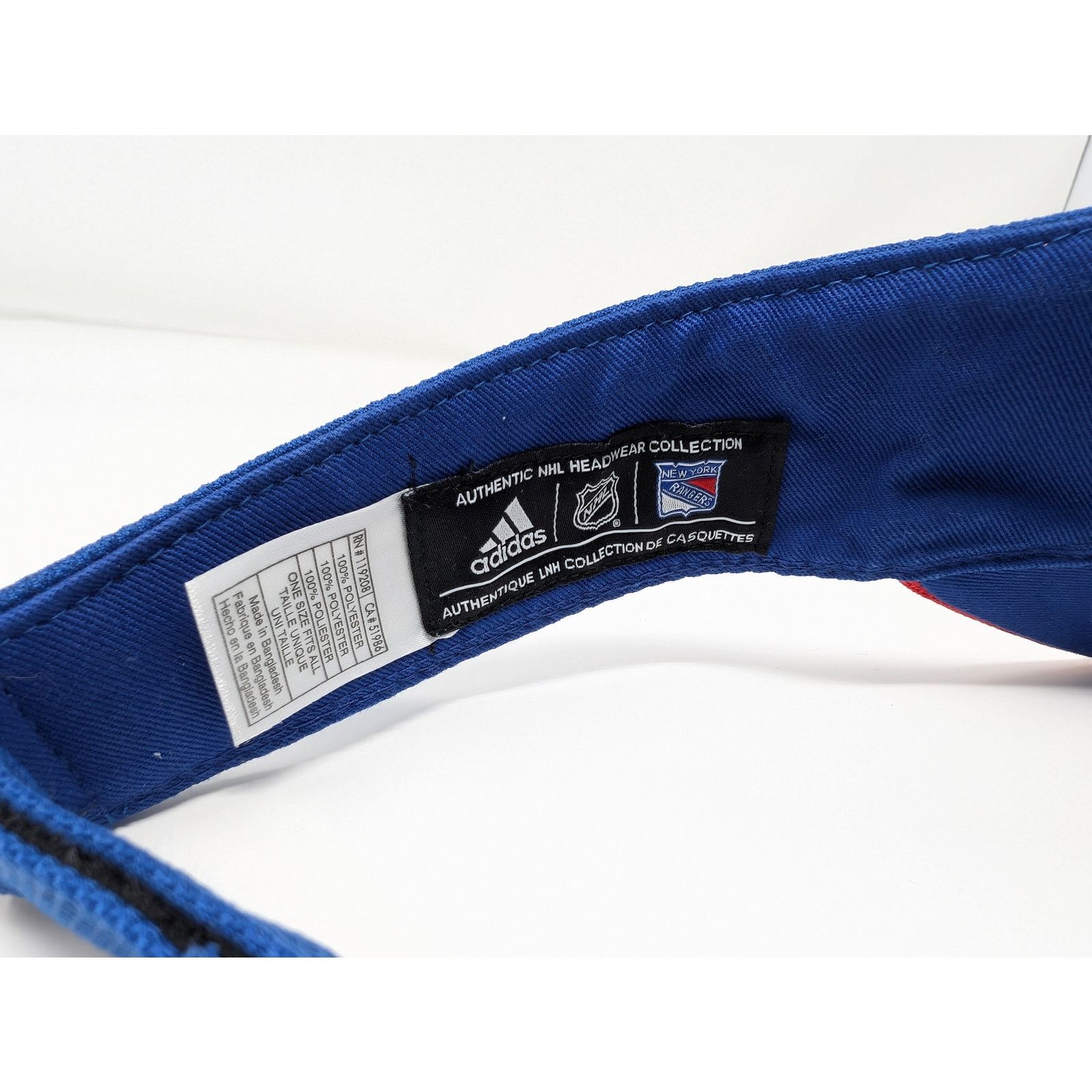 Adidas Adidas New York Rangers Visor Hat Blue Hockey NHL Size ONE SIZE - 4 Thumbnail