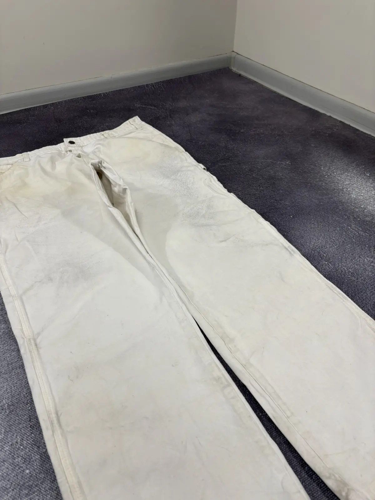 Dickies × Vintage Vintage Dickies Y2K Hype White Work Carpenter Baggy Pants Size US 38 / EU 54 - 9 Thumbnail