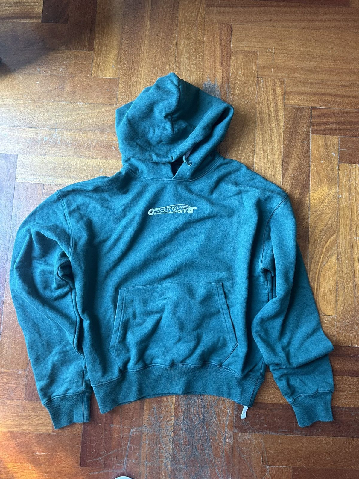 Off-White Off-White Green Hand Painters Hoodie Size US XS / EU 42 / 0 - 2 Thumbnail