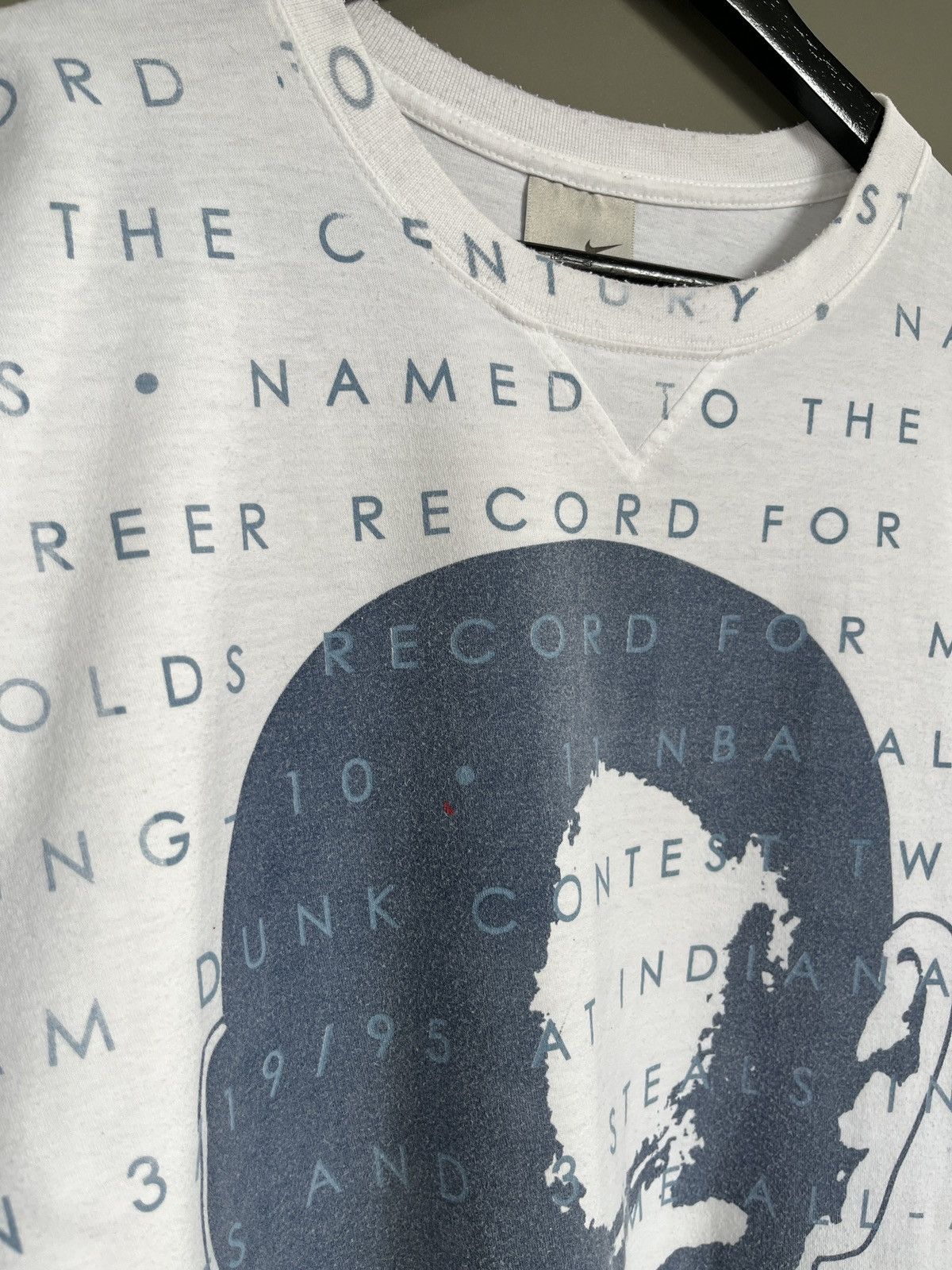 Nike Nike Vintage Extra RARE Jordan Overprinted T-shirt Size US XL / EU 56 / 4 - 6 Thumbnail