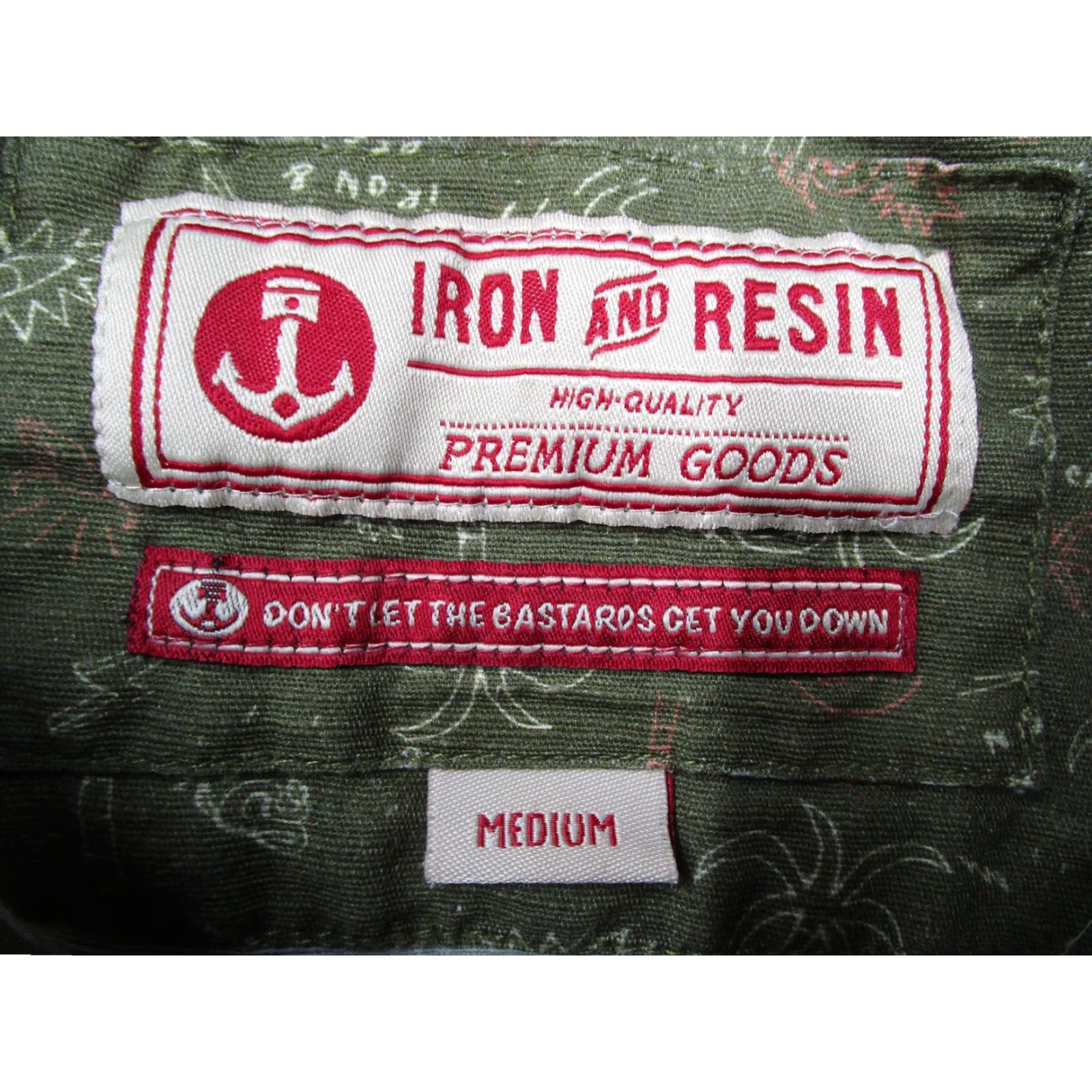 Vintage Iron And Resin Shirt Mens M Green Palm Print Short Sleeve Button Up Casual Size US M / EU 48-50 / 2 - 3 Thumbnail