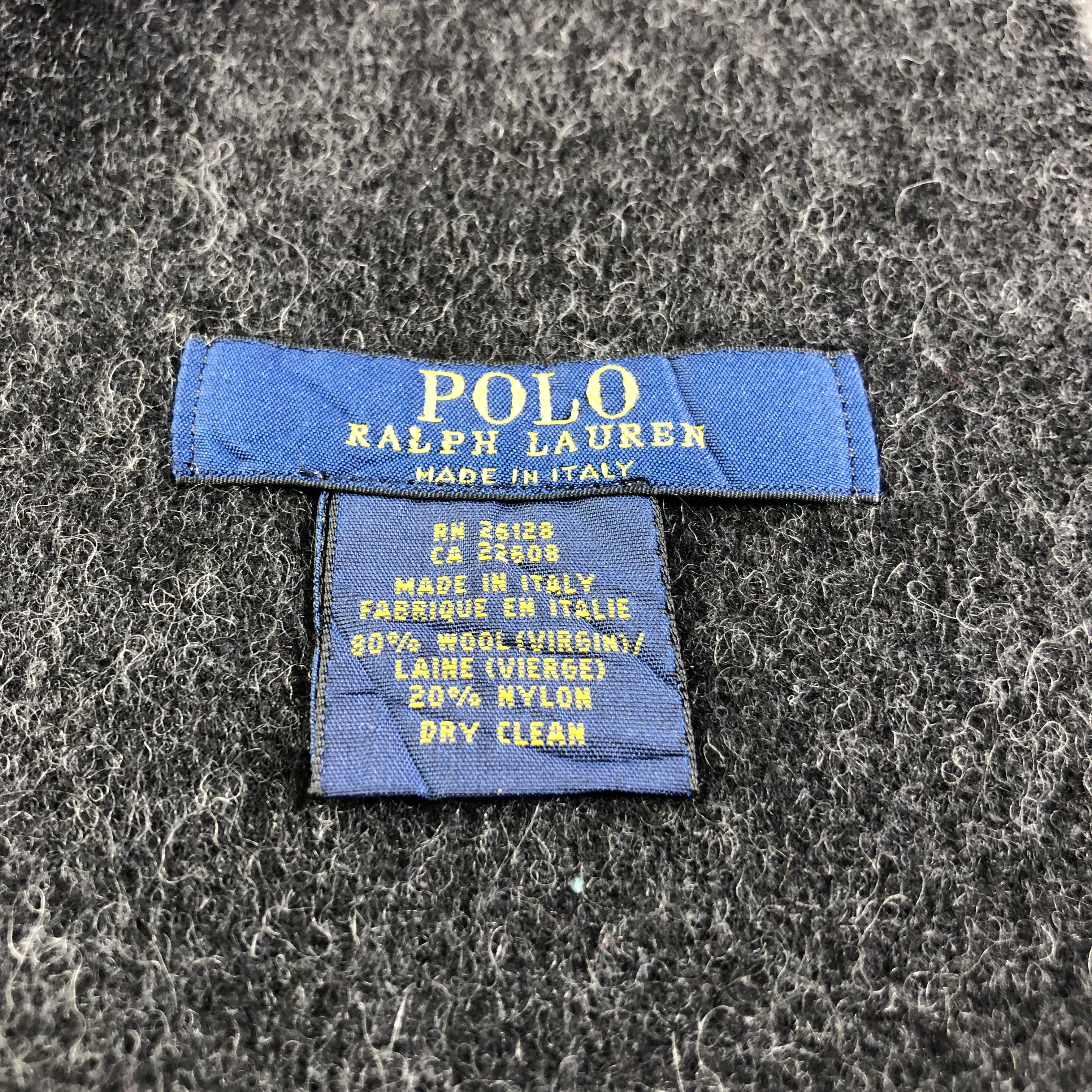 Polo Ralph Lauren Polo Ralph Lauren Plain Black Wool Scarf Muffler V1603 Size ONE SIZE - 6 Thumbnail