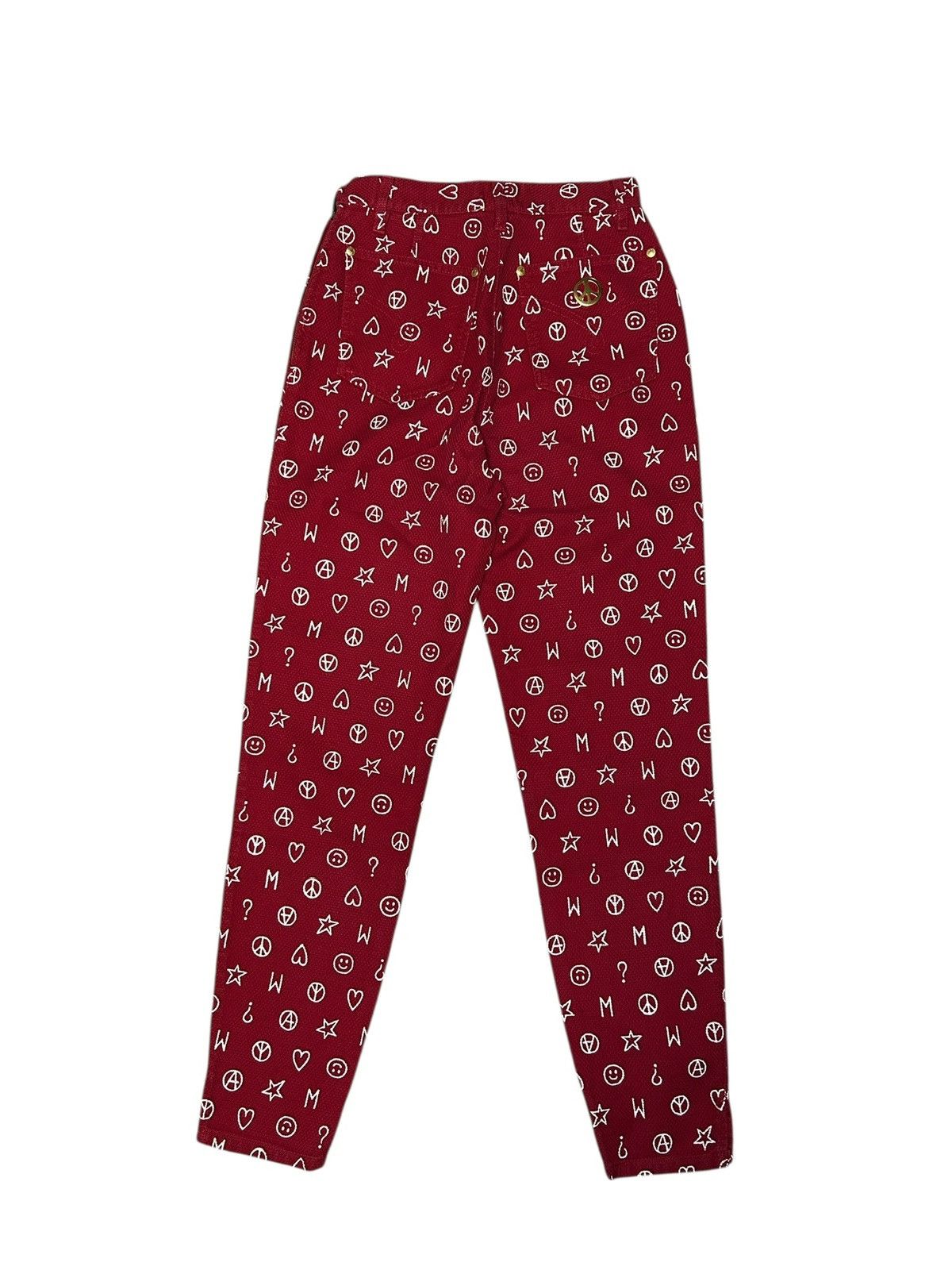 Moschino 90s Monogram Trousers Size 27" / US 4 / IT 40 - 2 Thumbnail