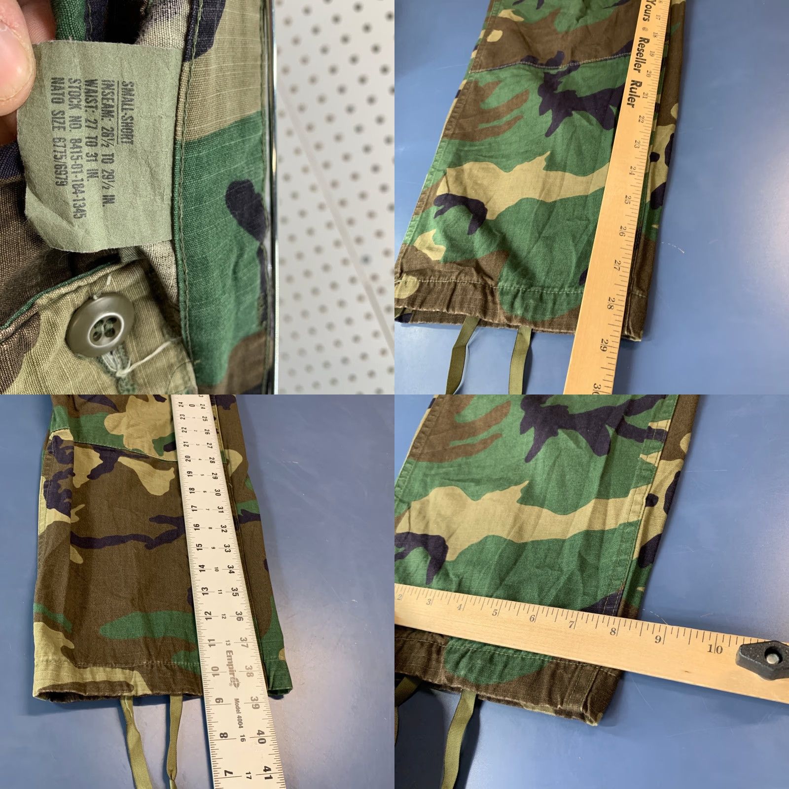 Vintage VINTAGE US Army Camo Cargo Pants Mens Small Green Camouflage Military 31x29 Size US 29 - 8 Thumbnail