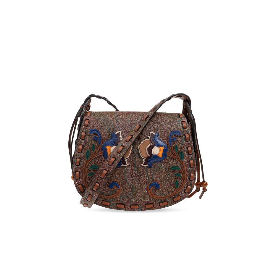 Etro ETRO Drya Small Brown Leather Shoulder Bag New And Authentic Size ONE SIZE - 1 Thumbnail
