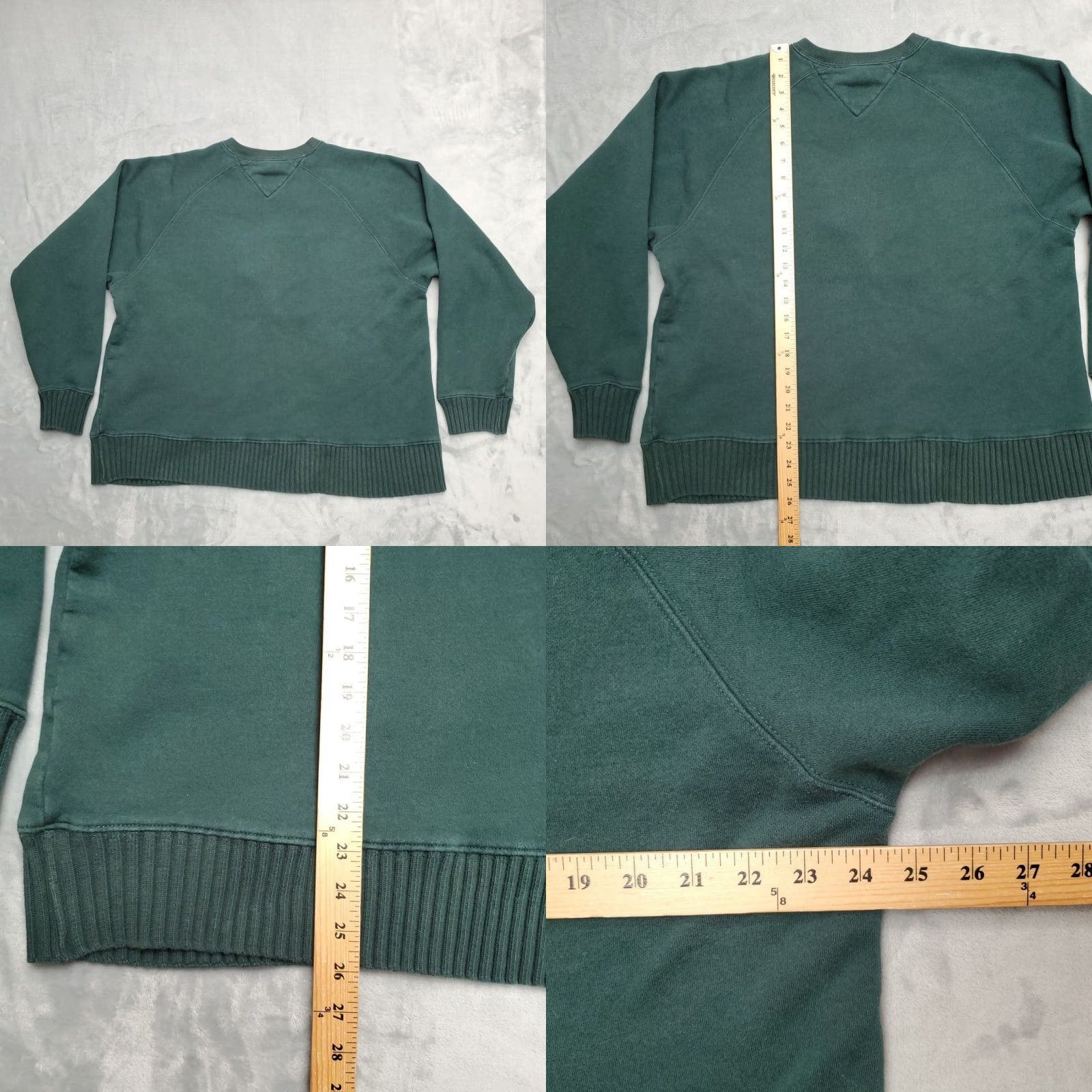 Tommy Hilfiger VINTAGE Tommy Hilfiger Sweater Mens L Green Chenille V-neck Pullover USA Casual 90s Mens Size US L / EU 52-54 / 3 - 8 Thumbnail