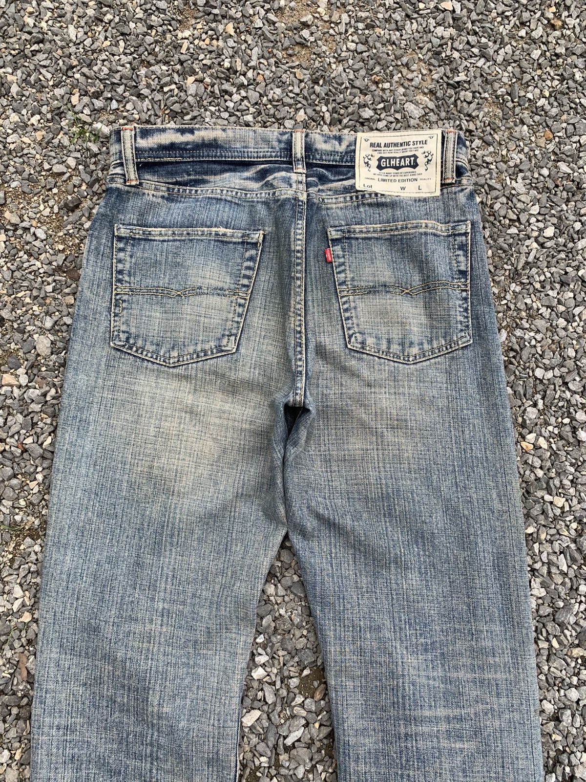 Kapital GL HEART FADED & RUSTY DISTRESSED DENIM Size US 31 - 7 Thumbnail