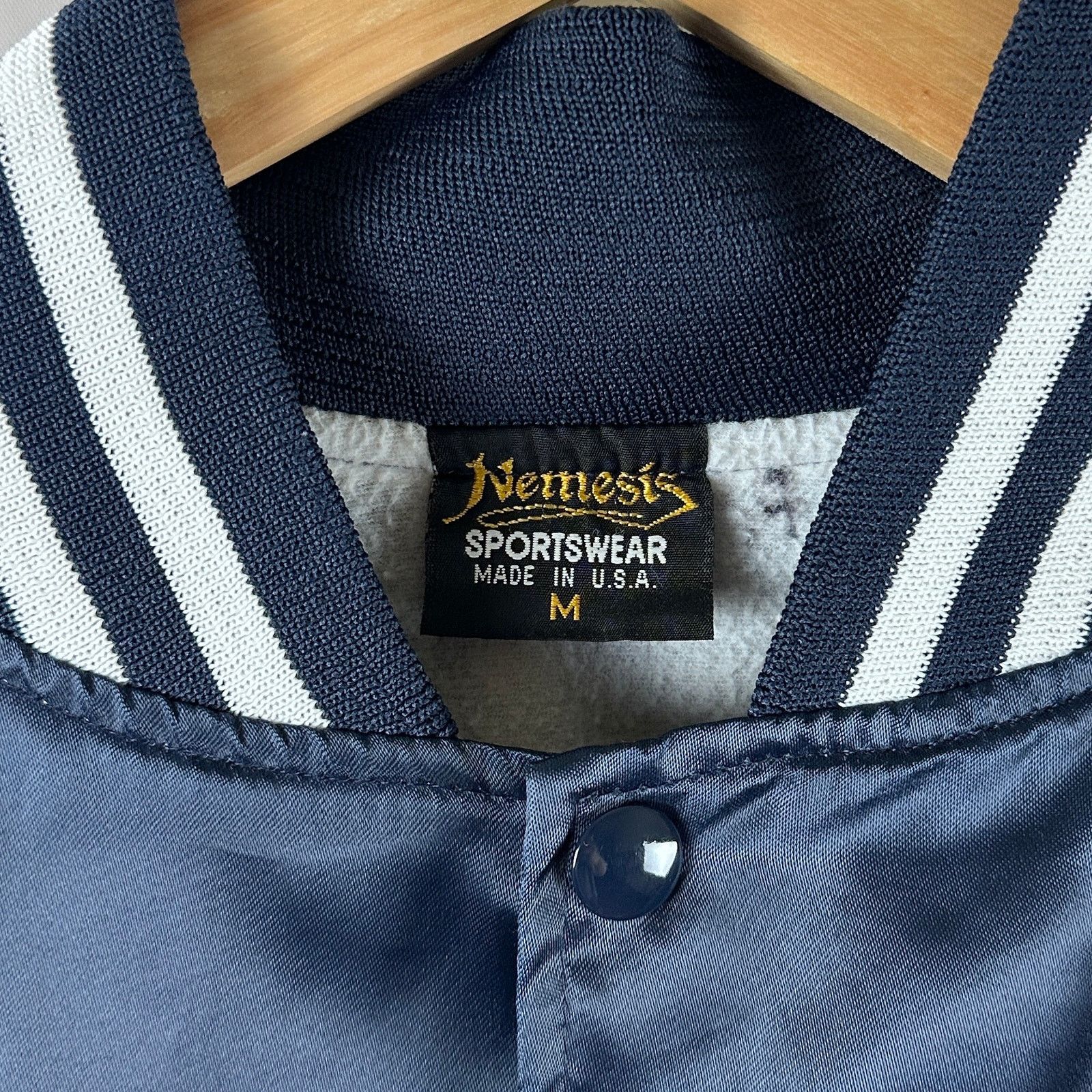 Vintage Vintage Nemesis Sportswear Navy Varsity Jacket Size US M / EU 48-50 / 2 - 4 Thumbnail