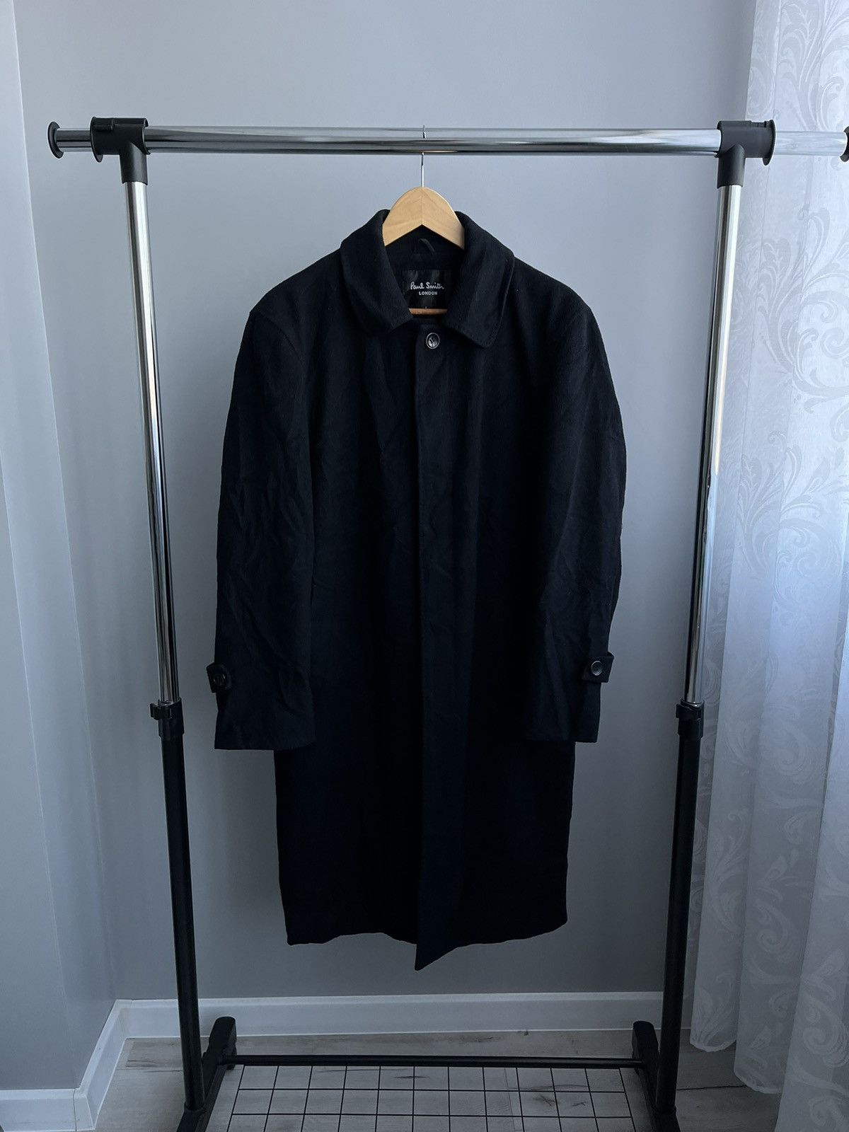 Le Grande Bleu (L.G.B.) × Paul Smith Vintage Paul Smith London Wool Coat Long Trench Jacket Japan Size US L / EU 52-54 / 3 - 1 Thumbnail