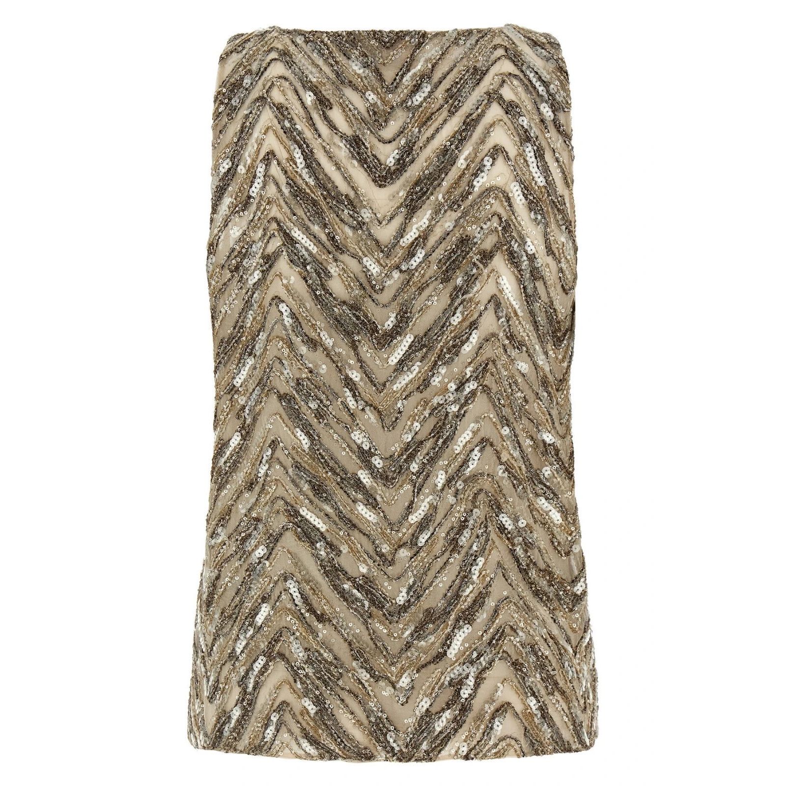Brunello Cucinelli BRUNELLO CUCINELLI $4550 Beige Dazzling Top New & Authentic Size S / US 4 / IT 40 - 2 Thumbnail