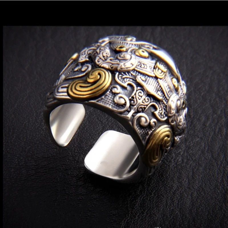 Designer × Jewelry Domineering Divine Beast Pattern Ring Size ONE SIZE - 3 Thumbnail