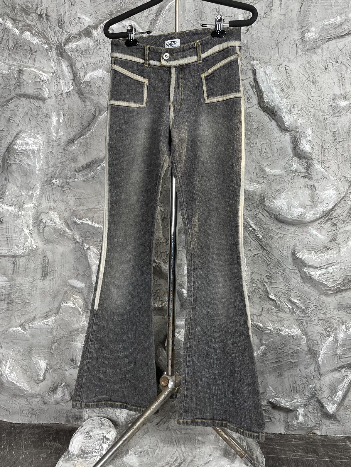 Hysteric Glamour 2000s Textured Fade Flared Jeans Y2K Japanese LGB DG style Size 30" / US 8 / IT 44 - 3 Thumbnail