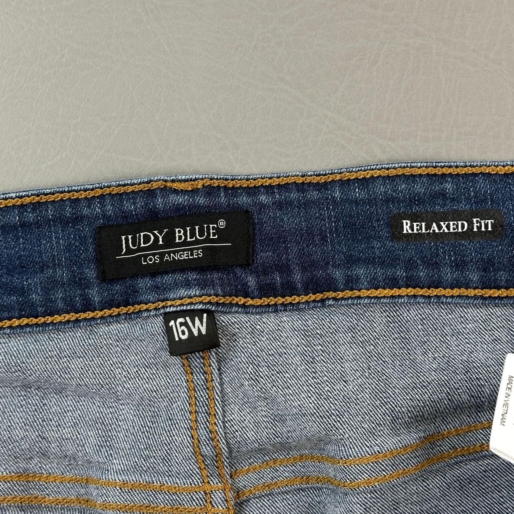 Denime Judy Blue Jeans Women’s 16W Blue Medium Wash Denim Relaxed Fit Stretch Casual Shirt? Size 24" / US 00 / IT 34 - 6 Thumbnail