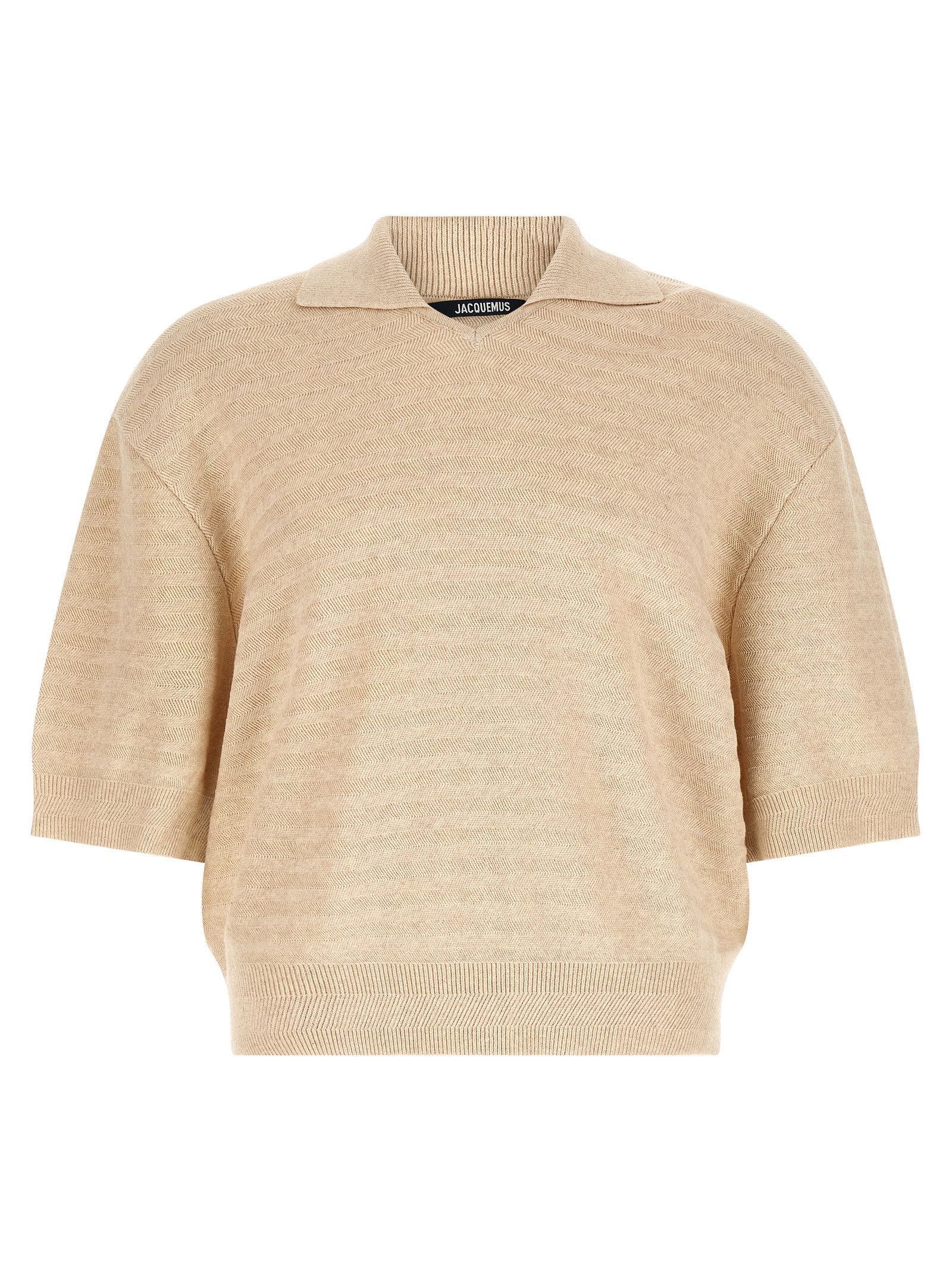 Jacquemus 'Le Polo Maille Chevron' polo shirt Size US XL / EU 56 / 4 - 1 Thumbnail