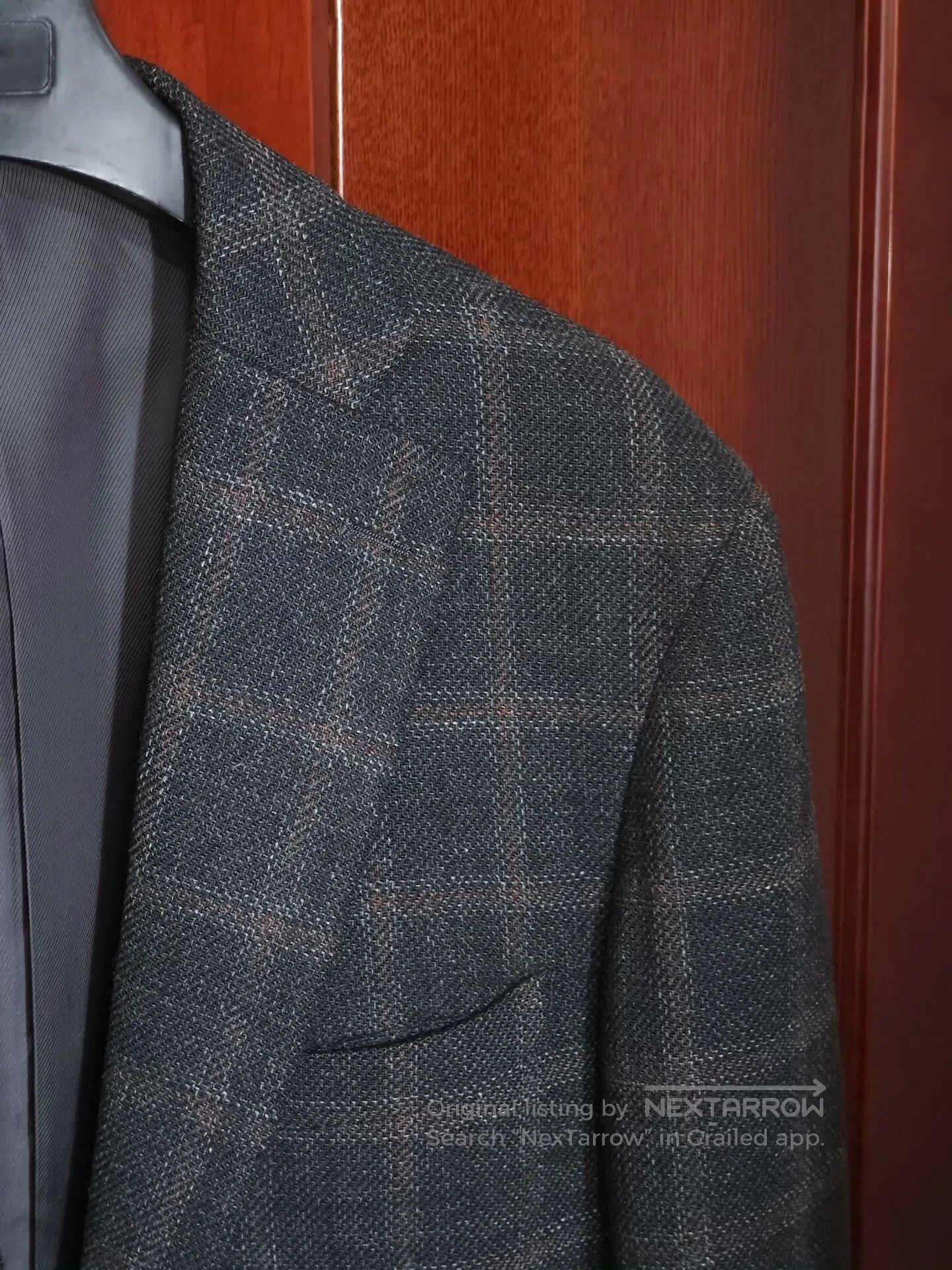 Abraham Moon & Sons British Wool Blazer with Orange Plaid. Size US M / EU 48-50 / 2 - 2 Thumbnail