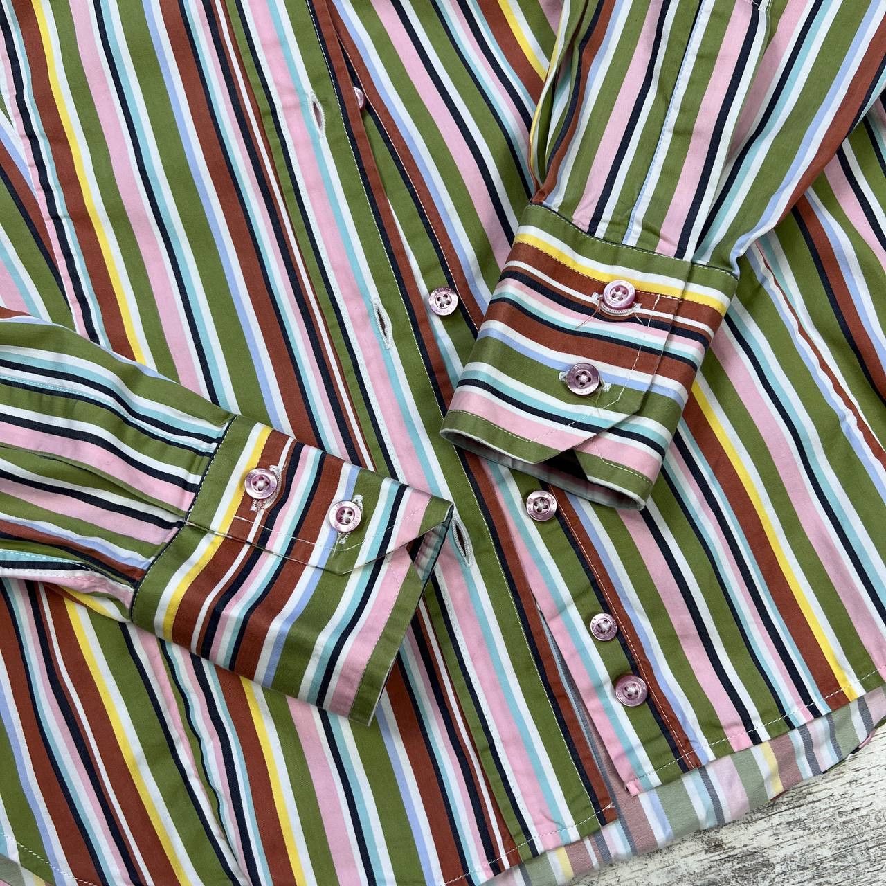 Etro ETRO MILANO Multicolor Stripe Long Sleeve Blouse Shirt Size M / US 6-8 / IT 42-44 - 8 Thumbnail