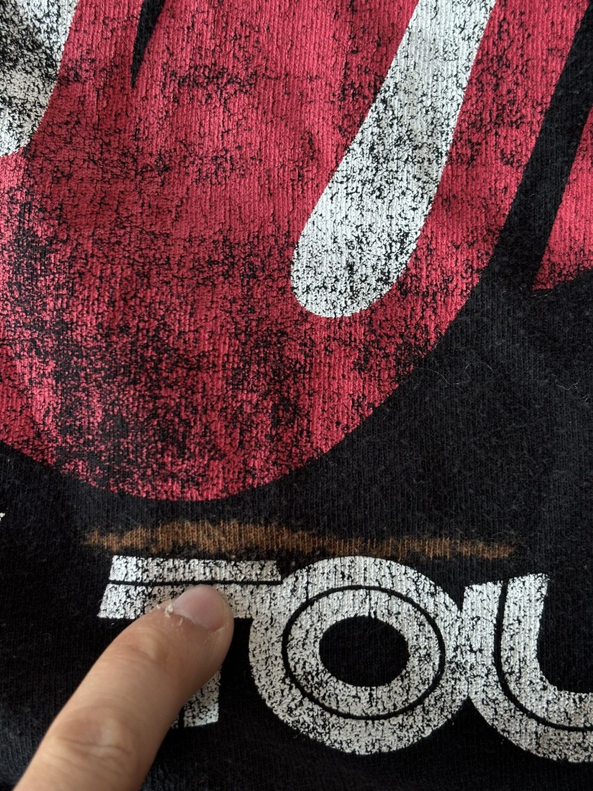The Rolling Stones × Vintage Vintage The Rolling Stones black t shirt Size US L / EU 52-54 / 3 - 6 Thumbnail