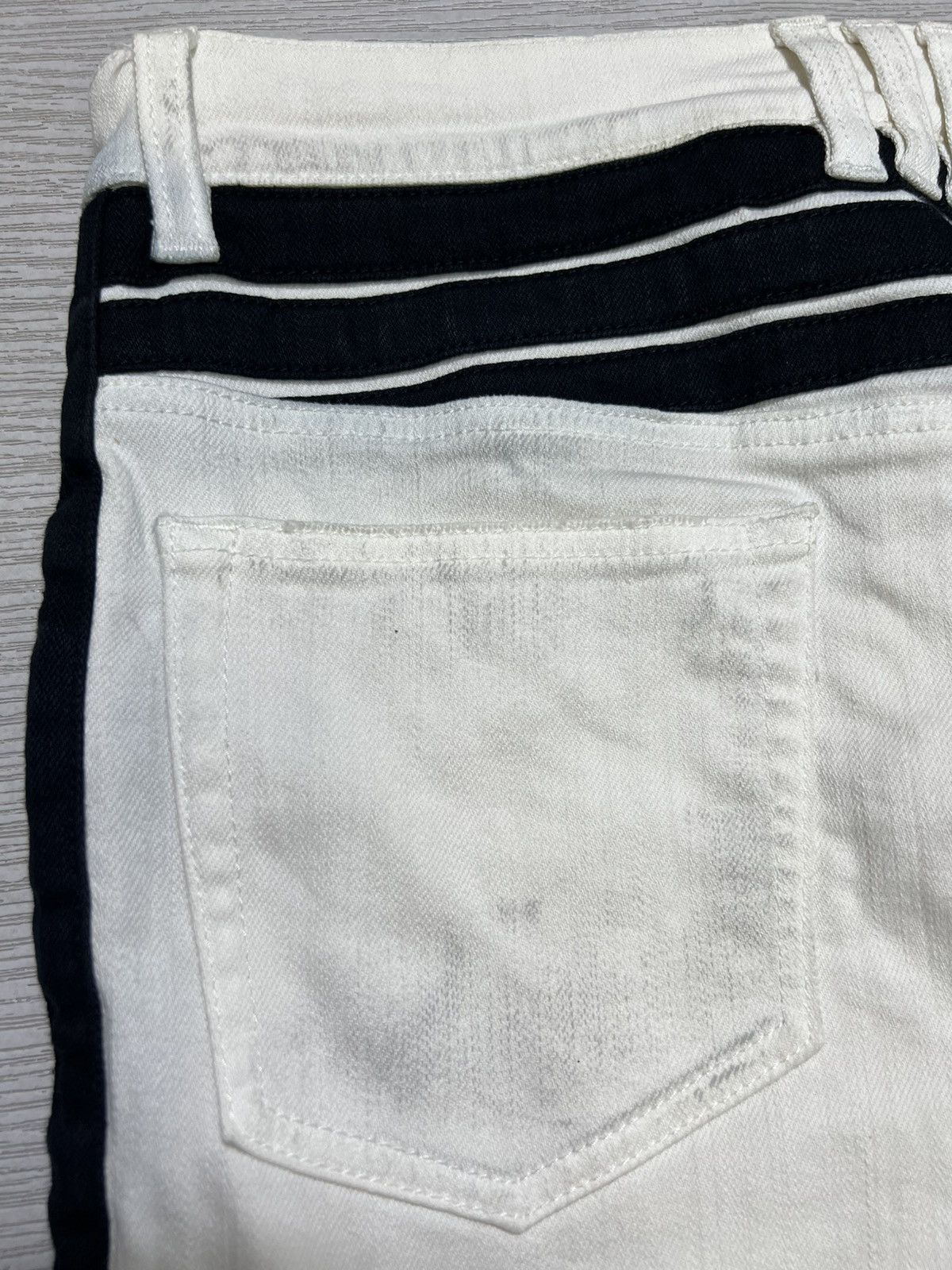 Balmain Balmain - S/S 15’ - White/Black Biker Jeans Size US 29 - 19 Thumbnail