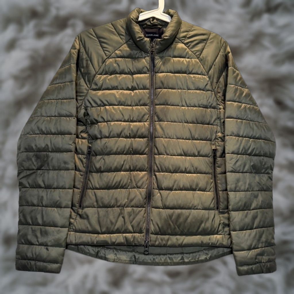 Everlane Everlane Renew Jacket Women Small Olive Green Puffer Full Zip Lightweight Casual Size S / US 4 / IT 40 - 1 Thumbnail