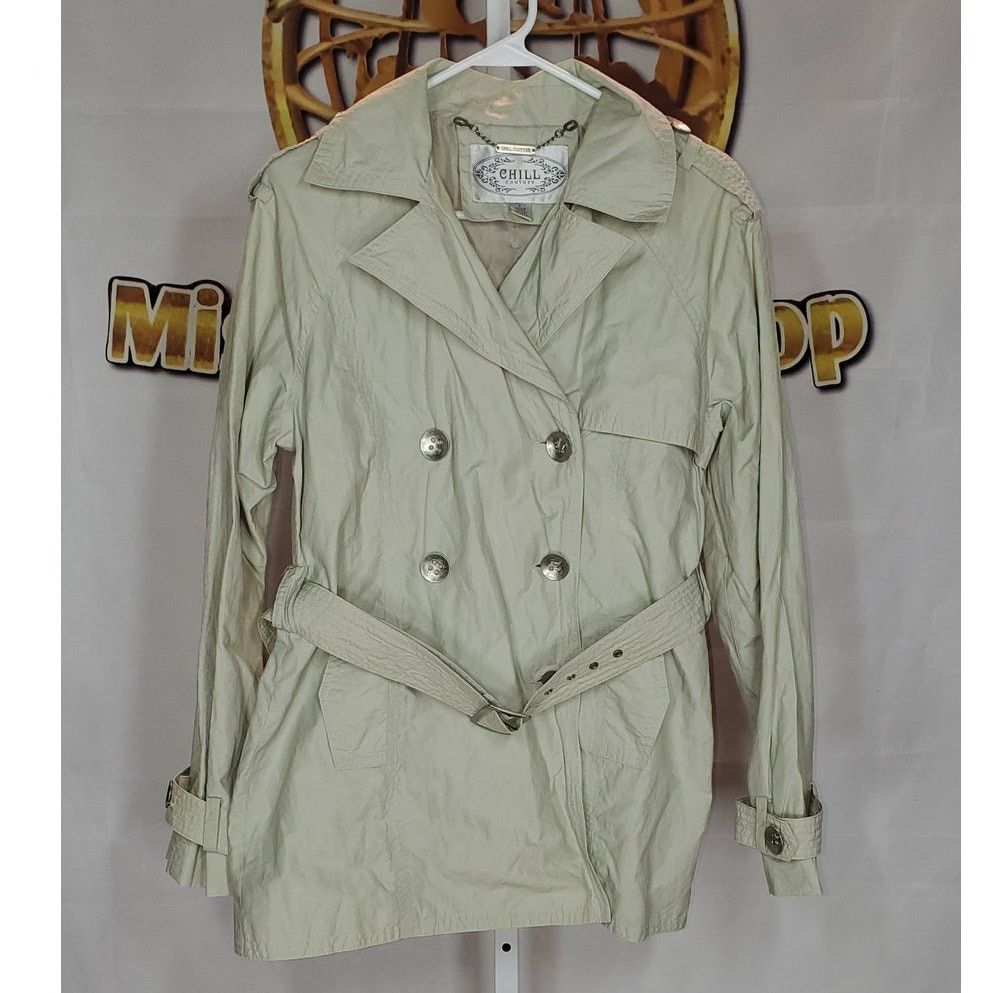 Other Chill Couture Beige Double Breasted Trench Coat Size L Size L / US 10 / IT 46 - 3 Thumbnail