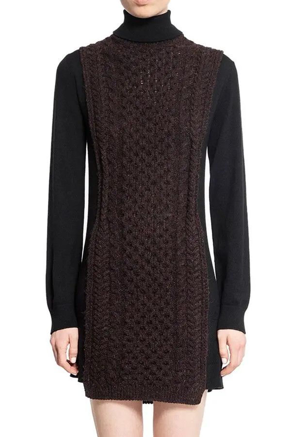 Fendi o1s1wg111225 Dress in Brown/Black Size XL / US 12-14 / IT 48-50 - 1 Preview