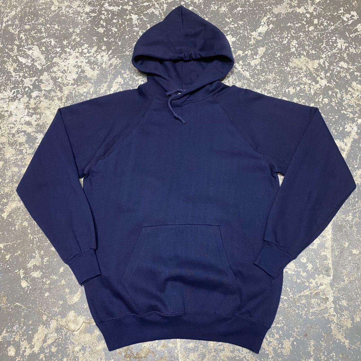 Japanese Brand × Original Montgomery × Vintage Vintage Montgomery Ward Blank Navy Gusset Hoodie Sweat 70s Size US L / EU 52-54 / 3 - 1 Thumbnail
