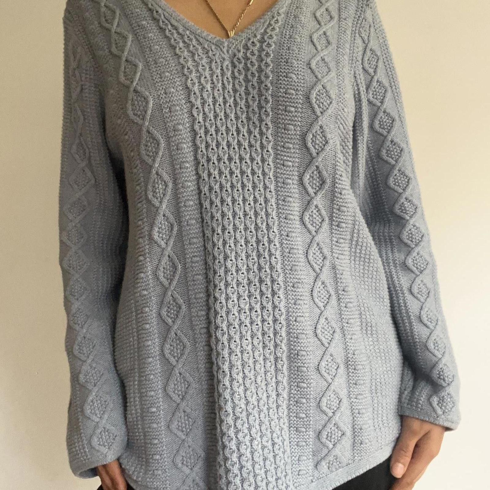Other Light blue cable knit sweater #knitwear #cableknit Size XL / US 12-14 / IT 48-50 - 1 Thumbnail
