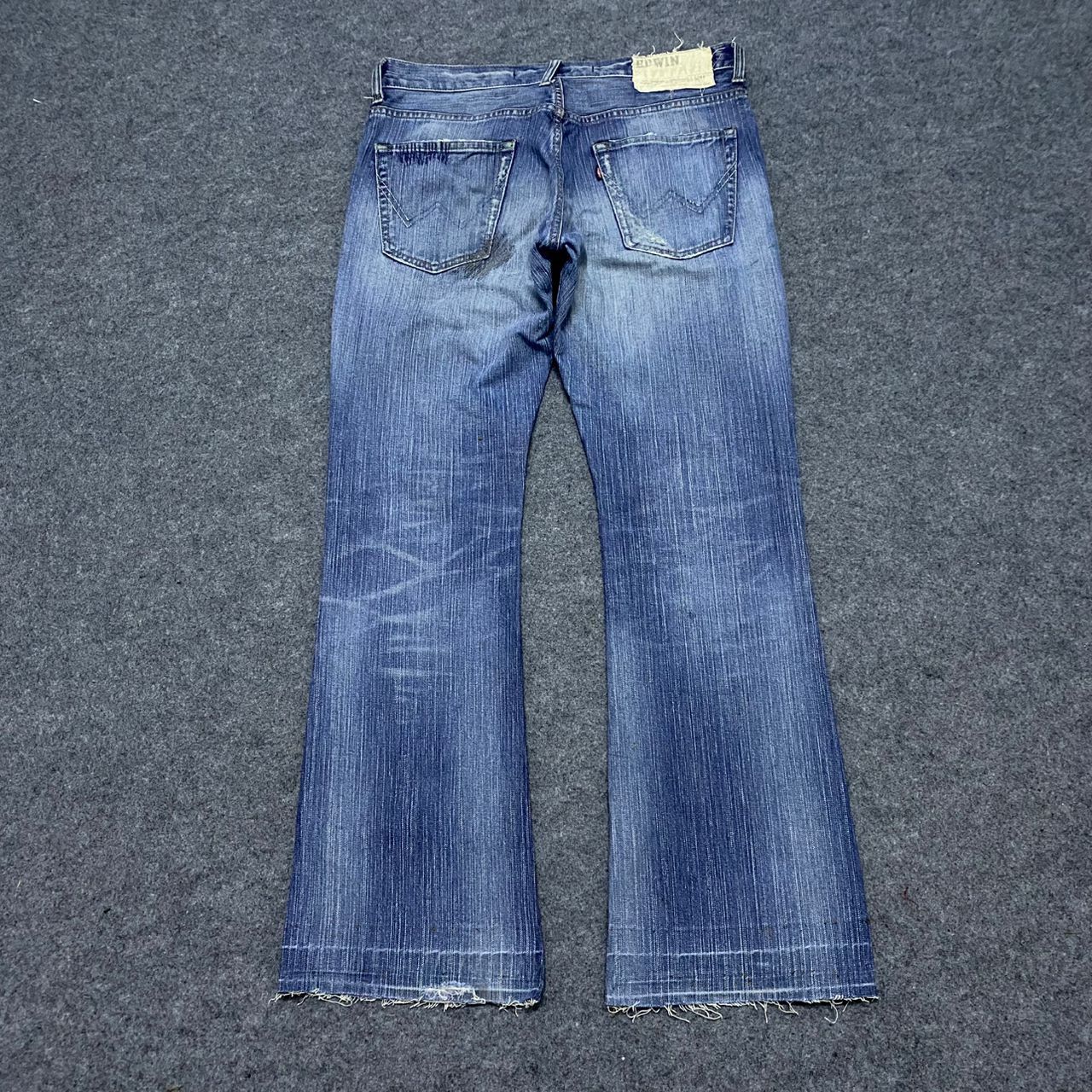Edwin 💥Flare💥Vintage Edwin Exclusive Vintage Distressed Denim Size US 33 - 3 Thumbnail