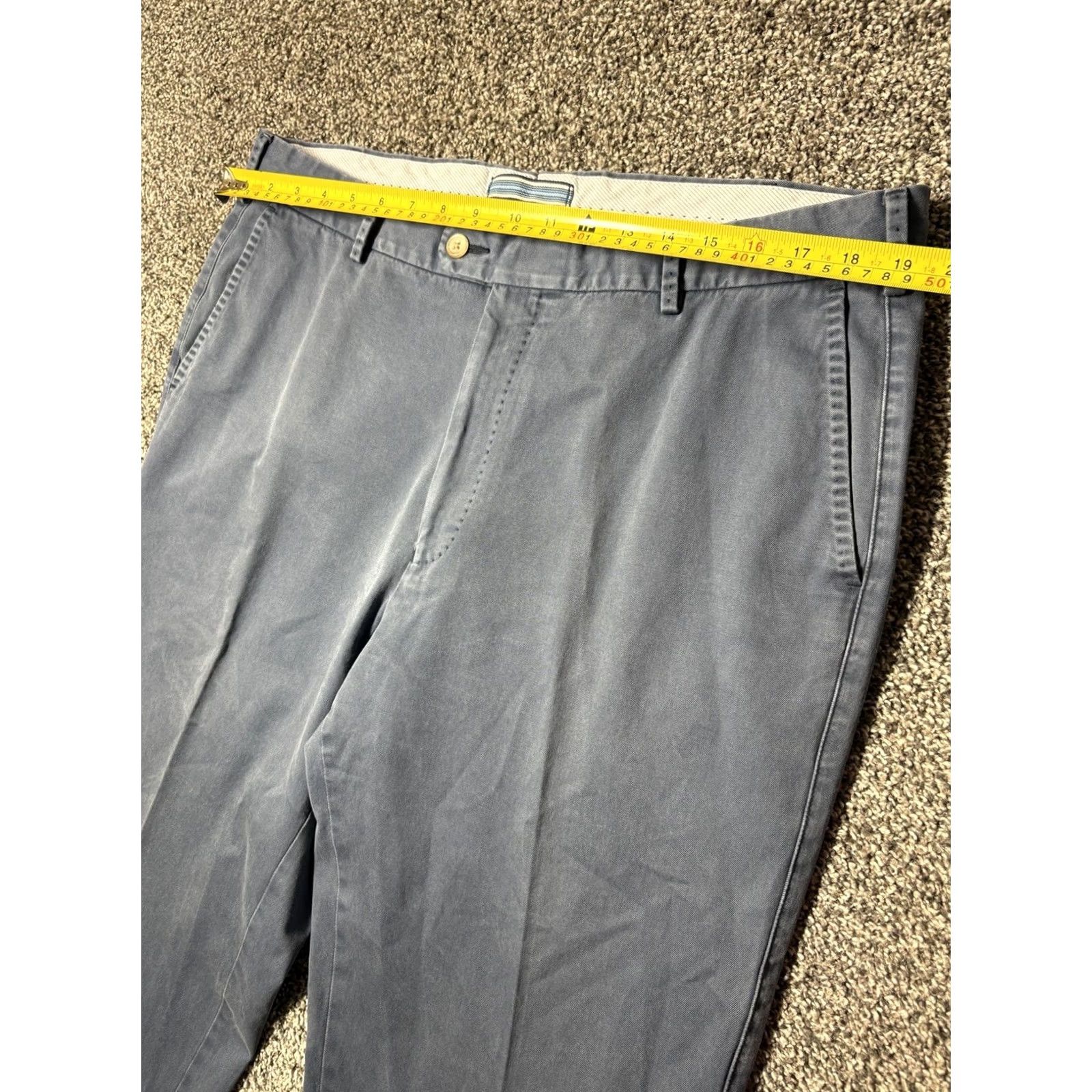 Peter Millar Peter Millar Pants Mens 38 Blue Twill Flat Front Raleigh Chino Straight Inseam 32 Mens Regular Blue Size US 38 / EU 54 - 6 Thumbnail