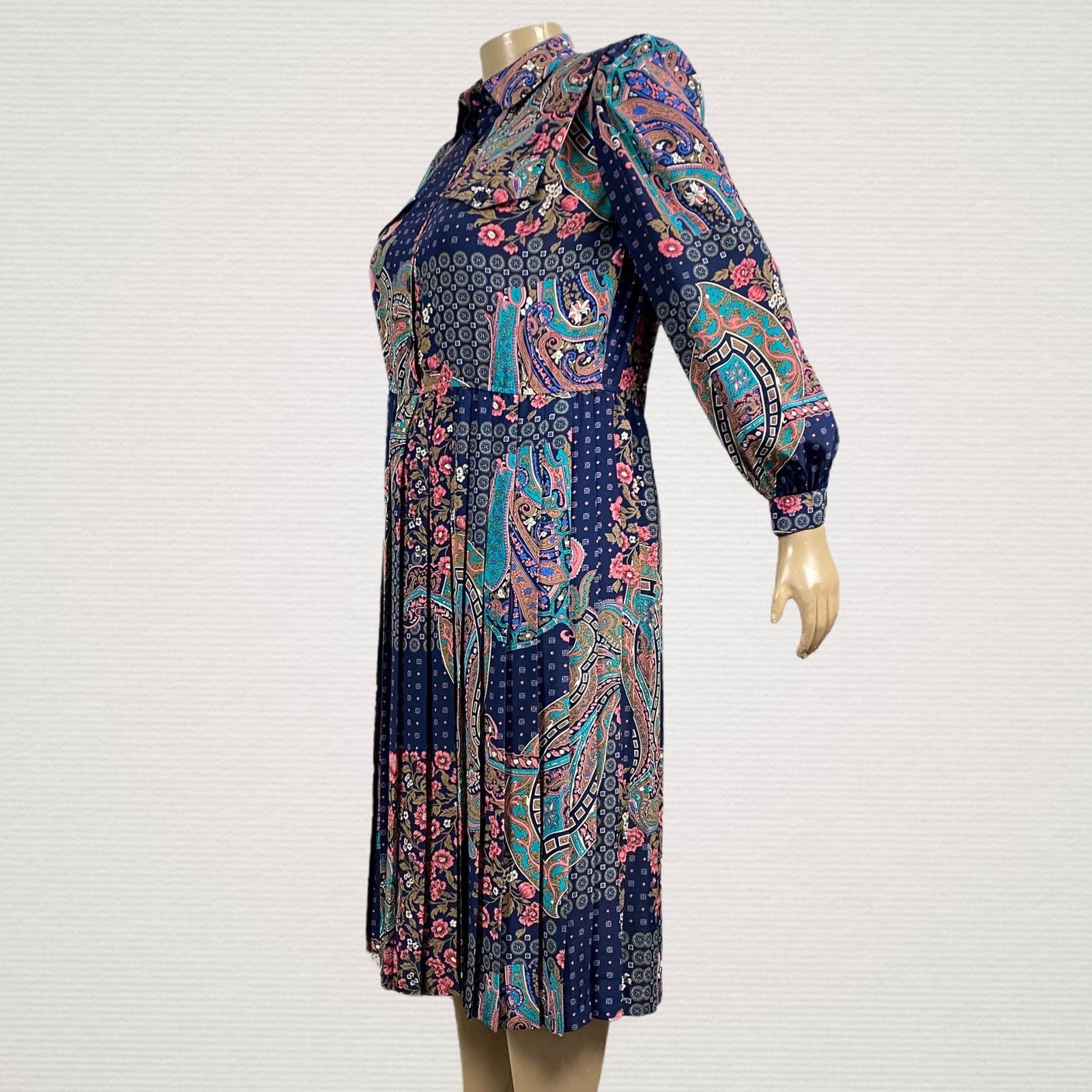 leslie fay dresses Leslie Fay Wool Flare Dress XS/S – OMNIA