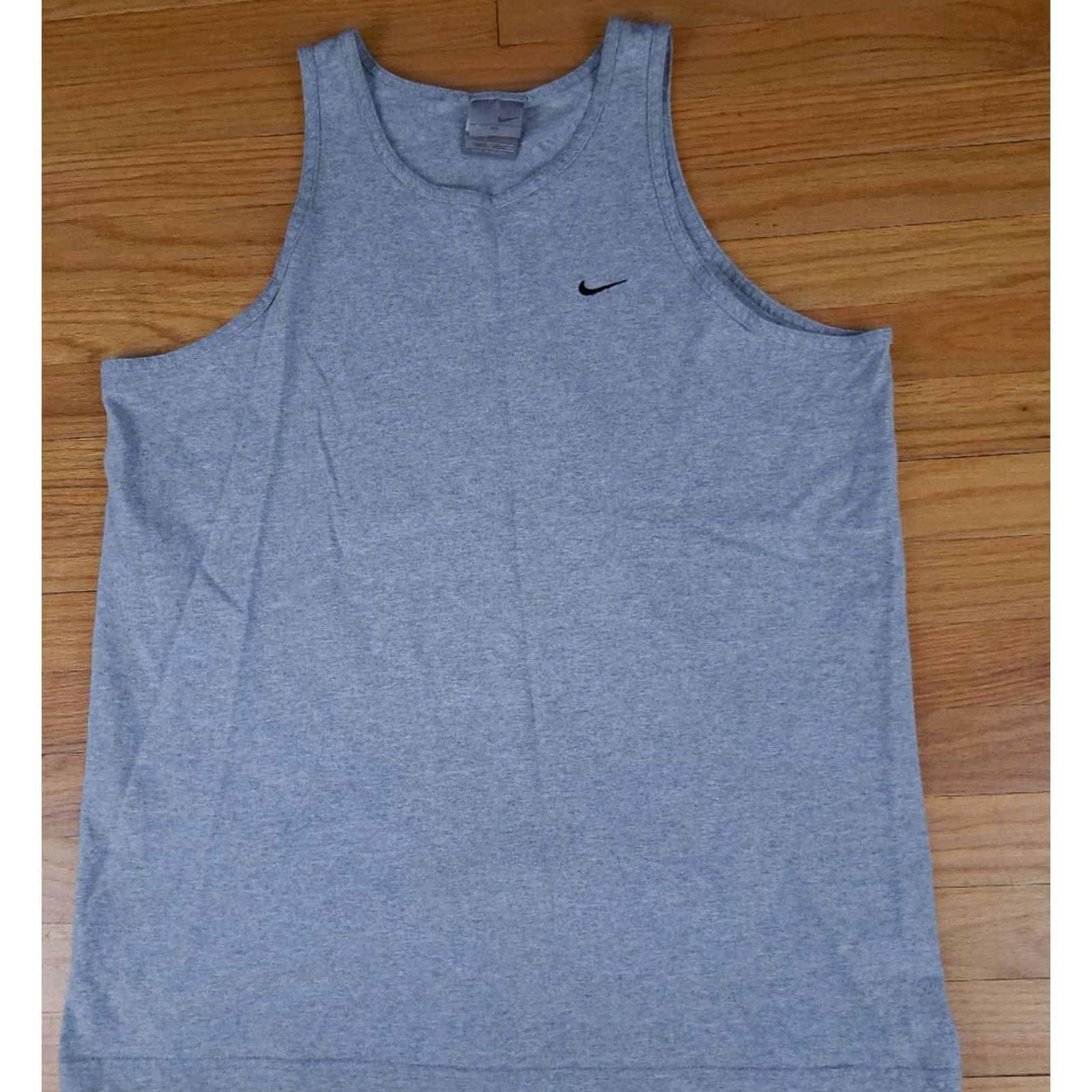 Nike Nike Tank Top Large Grey Classic Crew Neck Embroidered Men Size US L / EU 52-54 / 3 - 2 Thumbnail