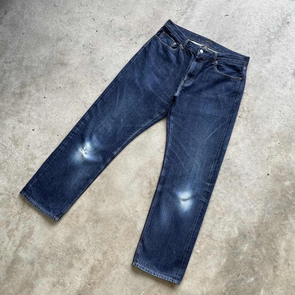 Japanese Brand Vintage Japanese Brand Dark Blue Selvedge Denim Pants Jeans Size US 32 / EU 48 - 2 Thumbnail