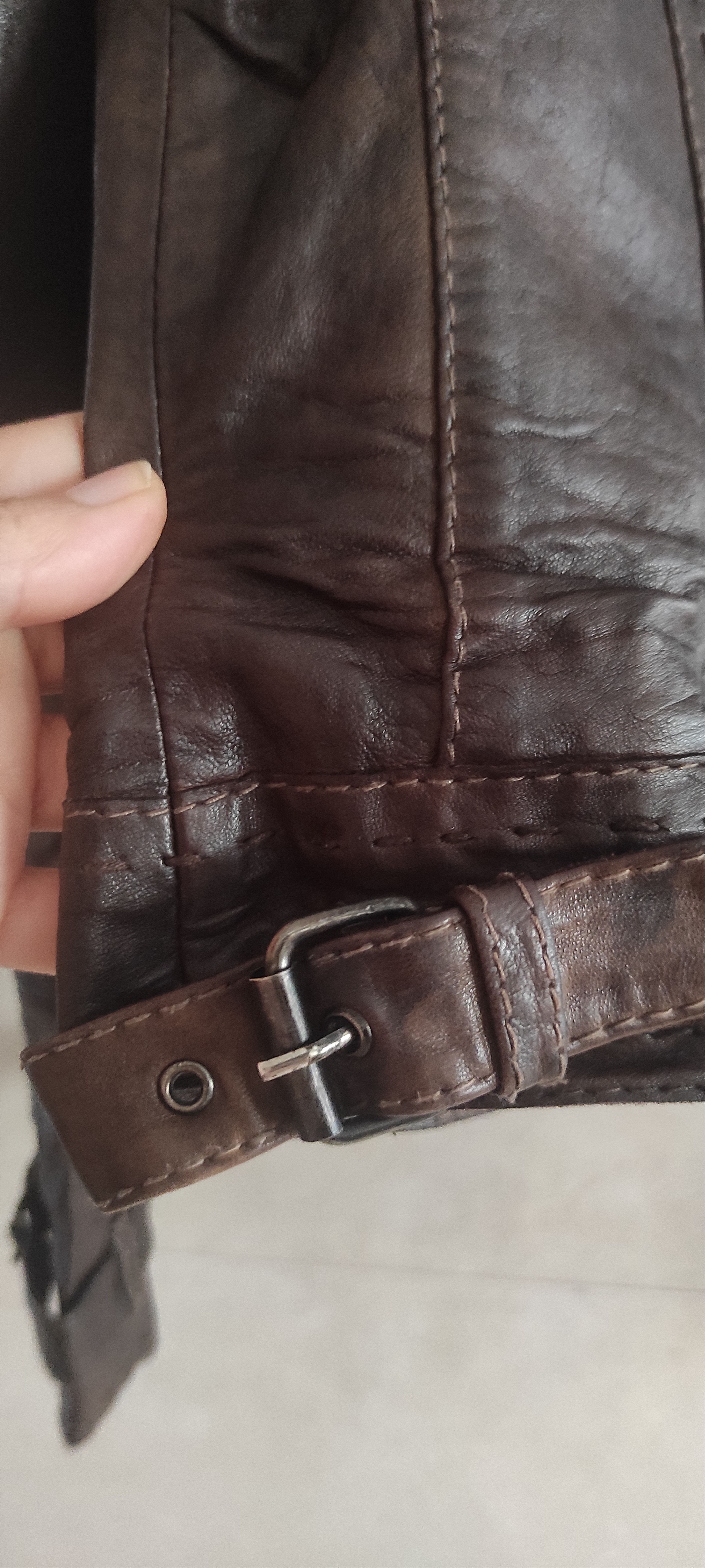 Genuine Leather Claudia Strater Genuine Soft Leather Biker Jacket Brown Size S / US 4 / IT 40 - 20 Thumbnail