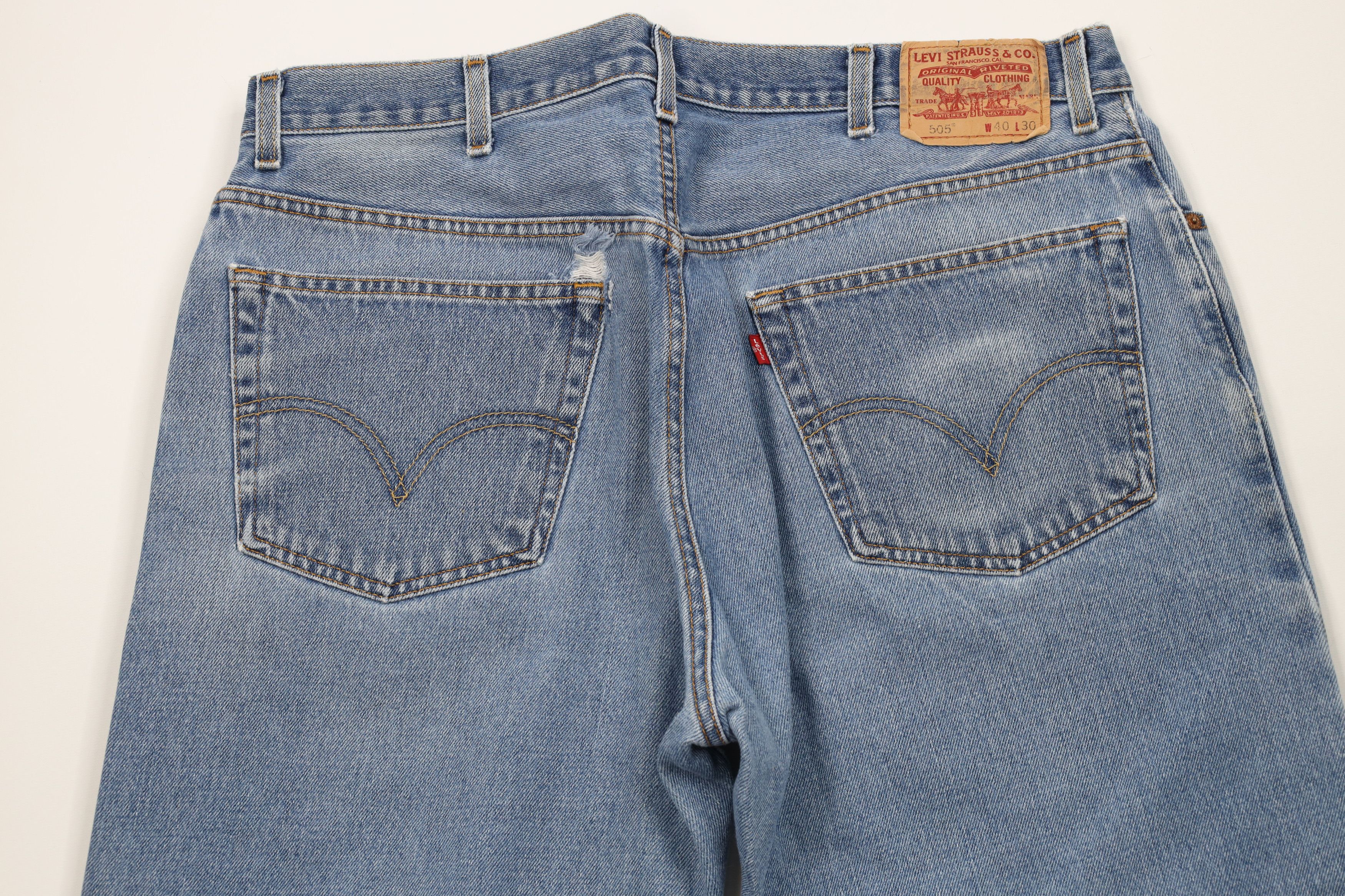 Levi's Vintage Y2K 2004 Levis 505 Regular Straight Leg Jeans Blue Size US 40 / EU 56 - 11 Thumbnail