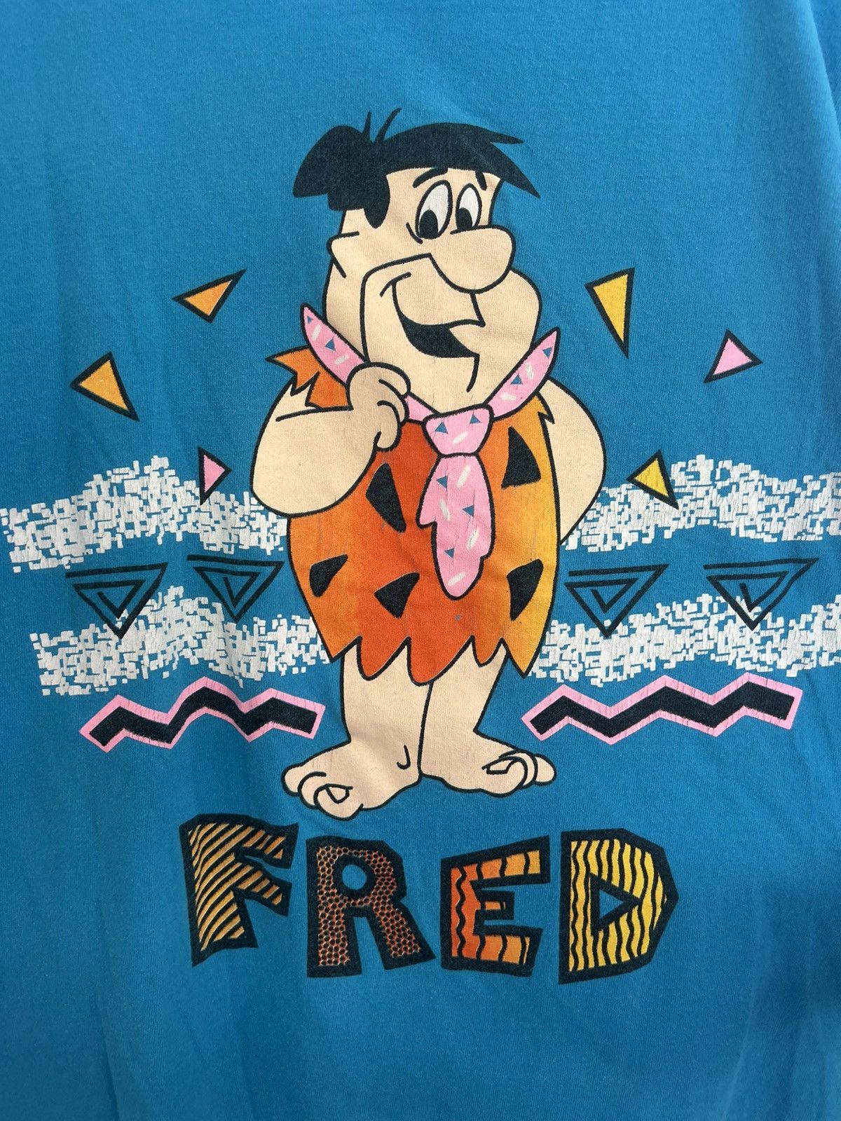 Vintage 90s Vintage Hanna Barbera Fred Flintstone Graphic T-shirt Size US XL / EU 56 / 4 - 2 Thumbnail
