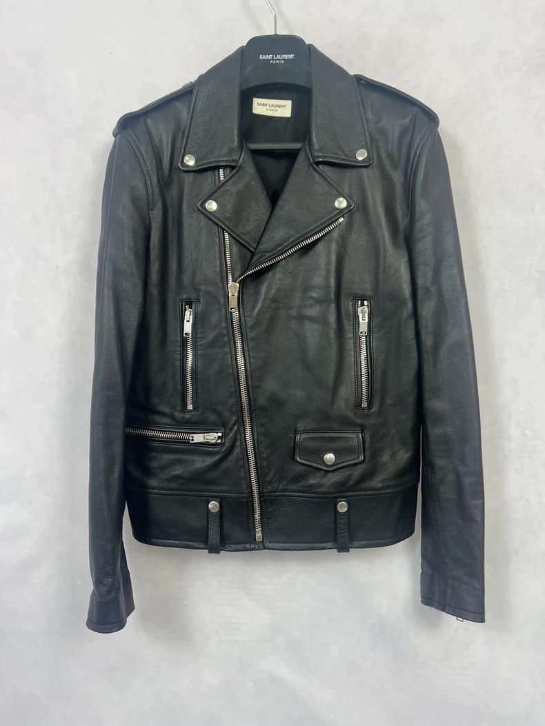 Saint Laurent Paris Saint Laurent Paris Black motorcycle leather coat Size US M / EU 48-50 / 2 - 1 Thumbnail