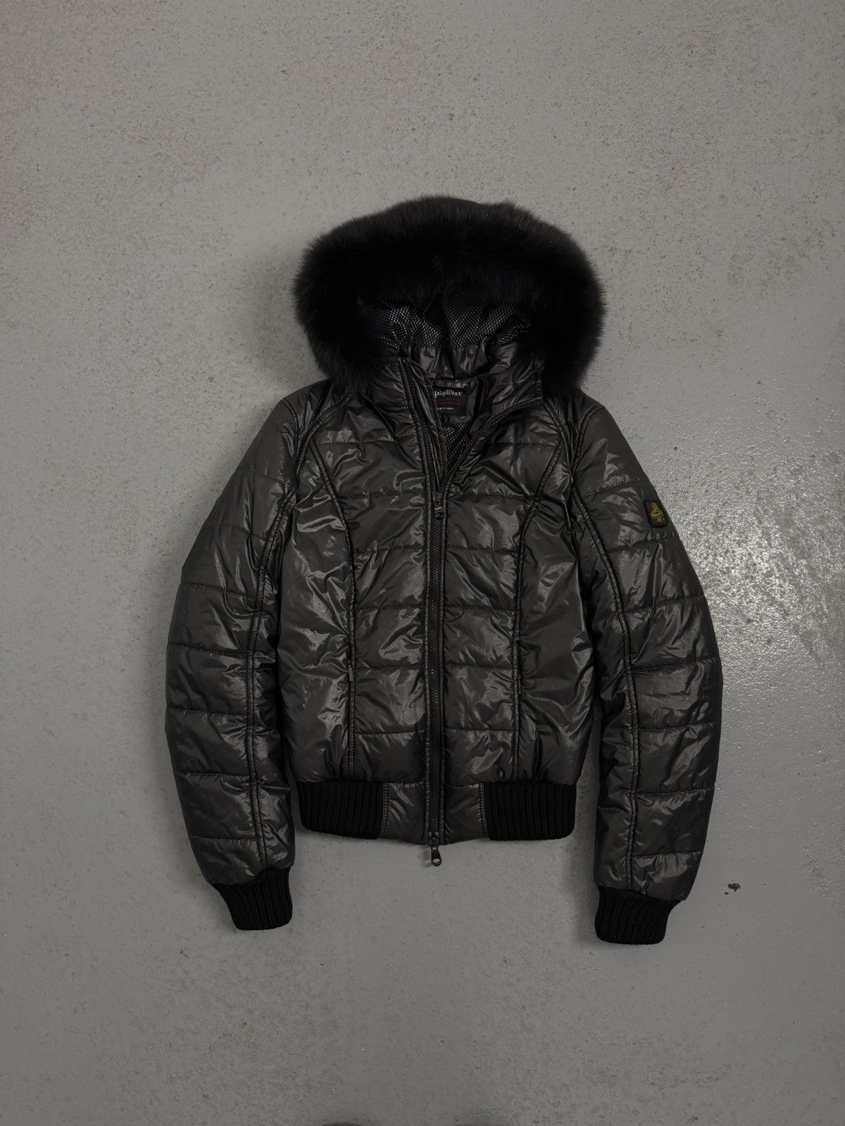 Refrigiwear Streetwear Fur Black Fur Down Y2K Fitted Bomber Jacket Size M / US 6-8 / IT 42-44 - 1 Thumbnail