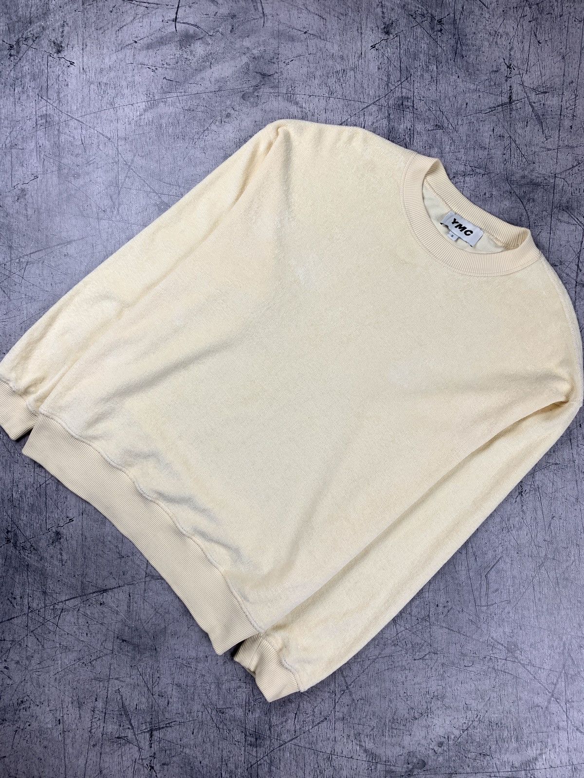 YMC Men’s YMC Fleece Sweatshirt Basic Designer Luxury Beige Sz S Size US S / EU 44-46 / 1 - 1 Thumbnail