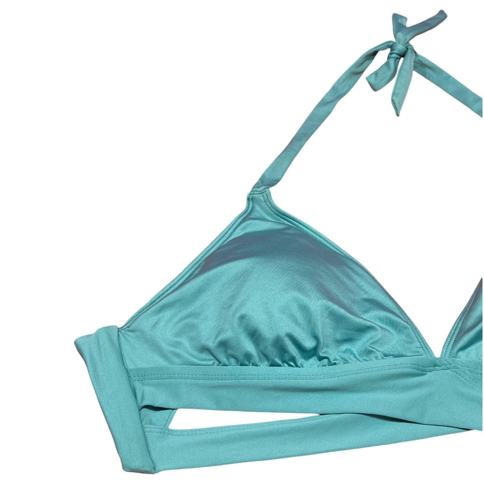 Other Shade & Shore - Women's Triangle Bralette Faux Wrap Halter B Size ONE SIZE - 8 Thumbnail