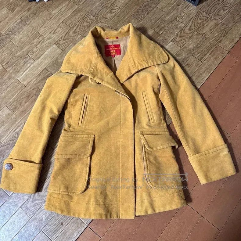 Vivienne Westwood Vivienne Westwood Mustard Yellow Coat with Large Lapels Size L / US 10 / IT 46 - 2 Thumbnail