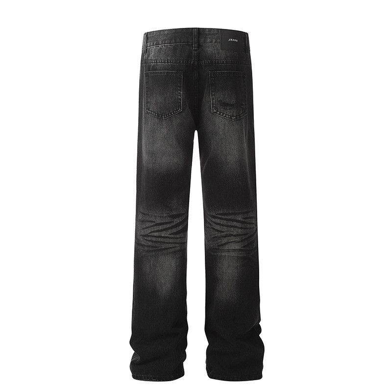 Jean American retro high street washed whiskered jeans for men Size US 32 / EU 48 - 2 Thumbnail