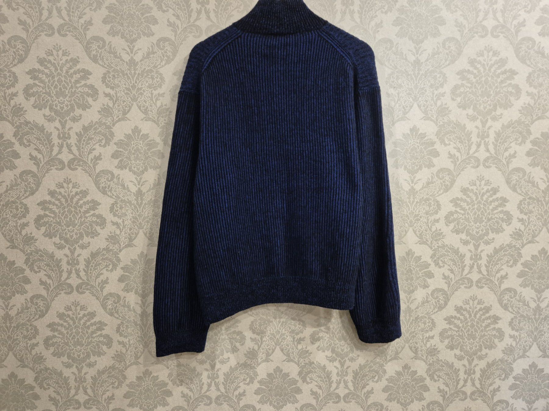 Paul Smith PS Paul Smith Wool Men's Navy Blue Quarter-Zip Knit Sweater Size US L / EU 52-54 / 3 - 8 Thumbnail