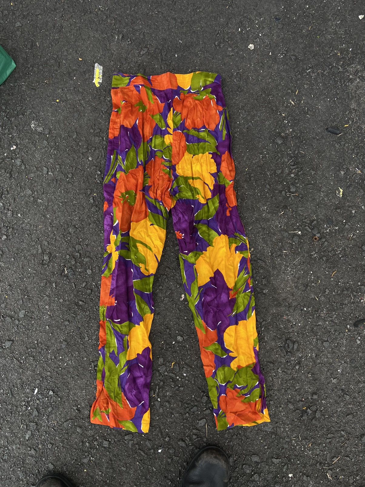 Yohji Yamamoto Elegance sport paris Floral flowers multicolour Golf pant Size 26" / US 2 / IT 38 - 8 Thumbnail