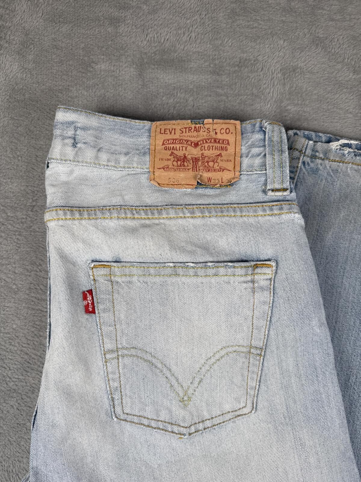 Levi's Levi's 506 Light Wash Denim Jeans W33 Size US 33 - 2 Thumbnail