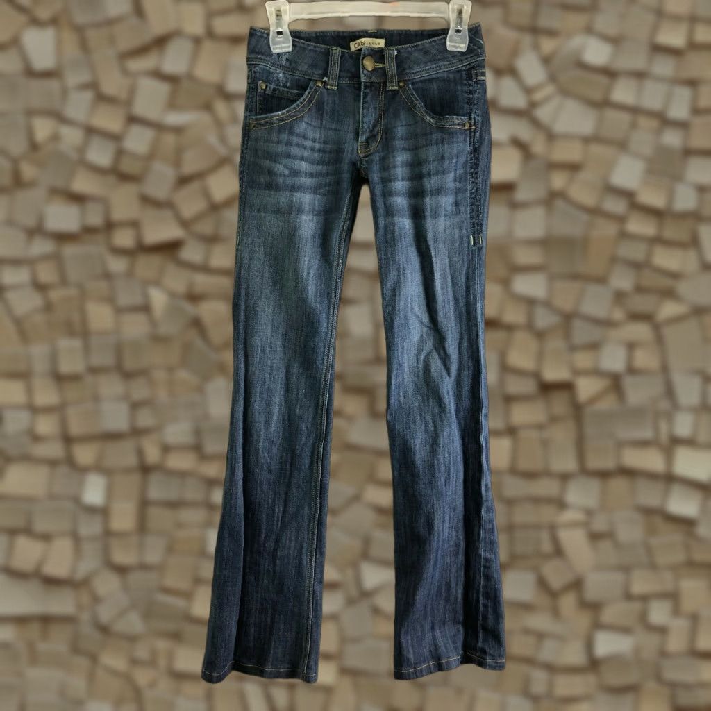 Vintage Cabi Jeans Juniors Size 0 Low Rise Mid Rise Medium Wash Blue Denim Jeans Boyfriend/Bootcut? Size 25" / US 0 / IT 36 - 1 Thumbnail