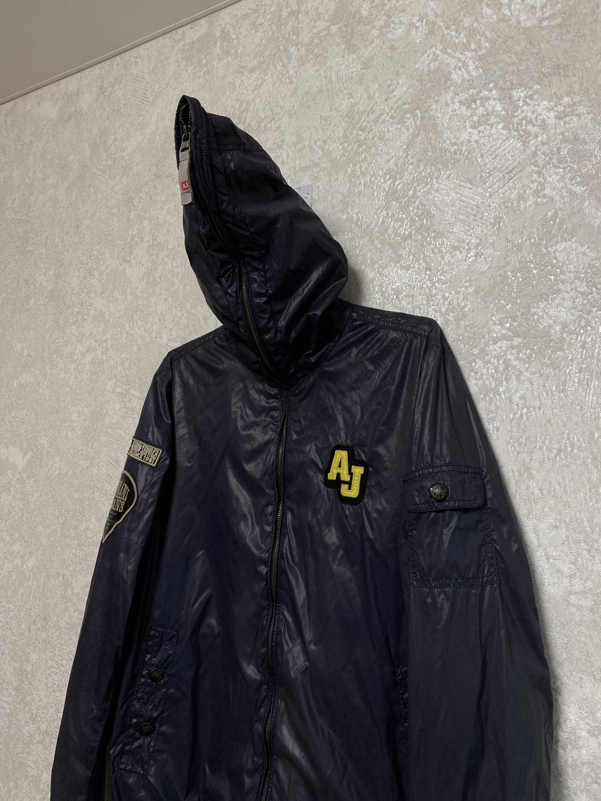 Armani Armani Jeans full zip nylon jacket vintage Size US XL / EU 56 / 4 - 2 Thumbnail