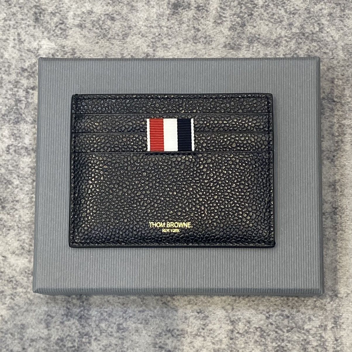 Thom Browne THOM BROWNE Pebbled Leather Card Holder Size ONE SIZE - 5 Thumbnail
