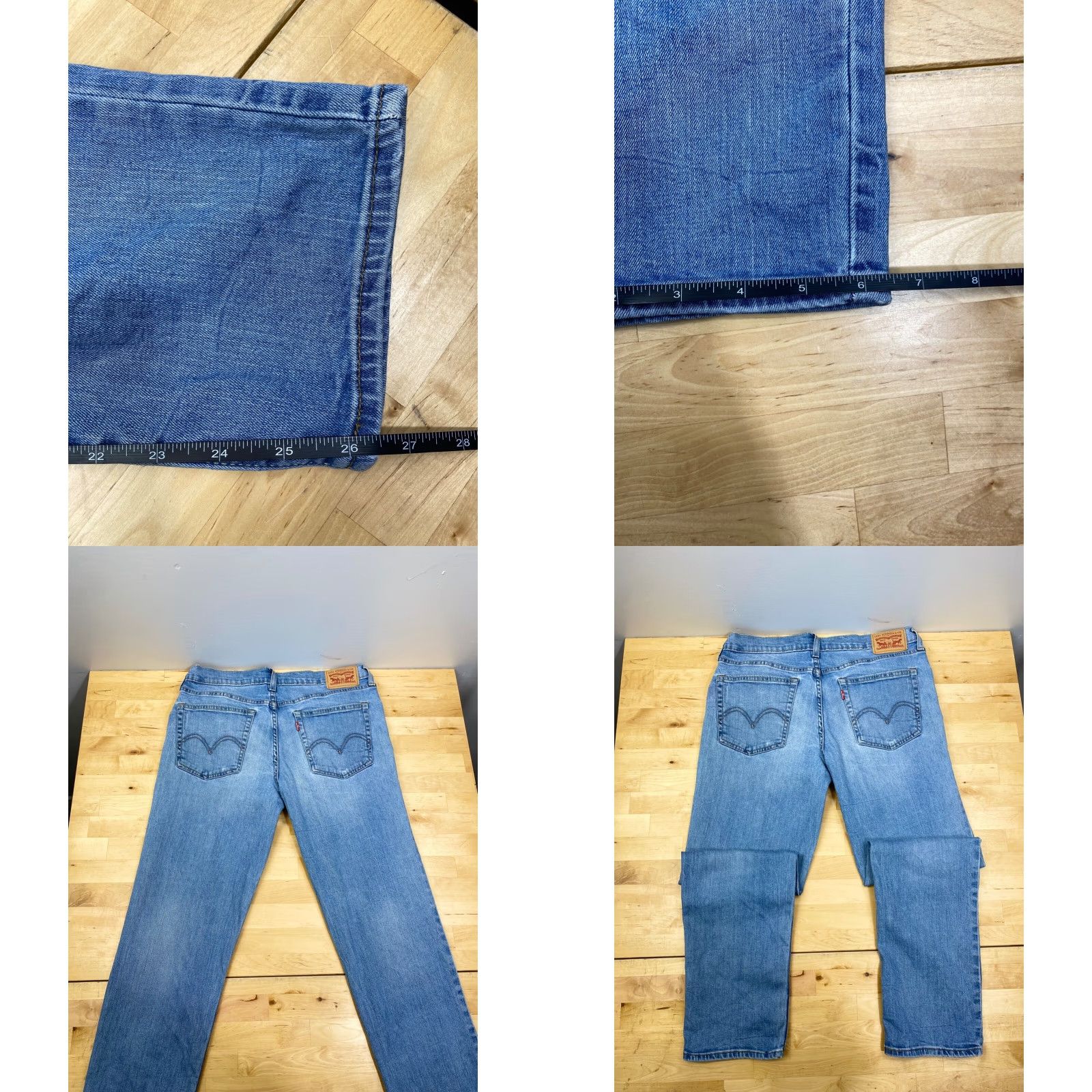 Levi's Levis Womens Boyfriend Jeans Size 28 Blue Light Wash Distressed Casual #5601 Size 28" / US 6 / IT 42 - 8 Thumbnail