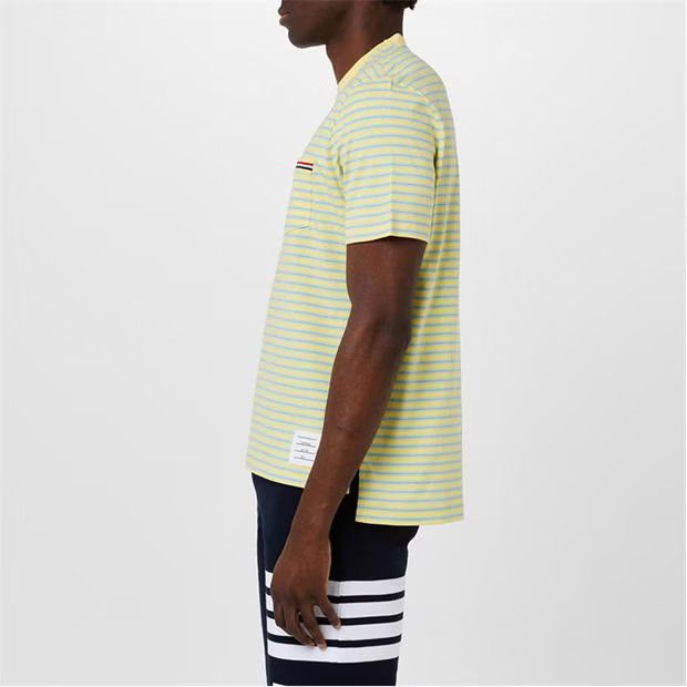 Thom Browne o1g2r1mq0724 Pocket T- Shirts in Green & Light Yellow Size US S / EU 44-46 / 1 - 5 Thumbnail
