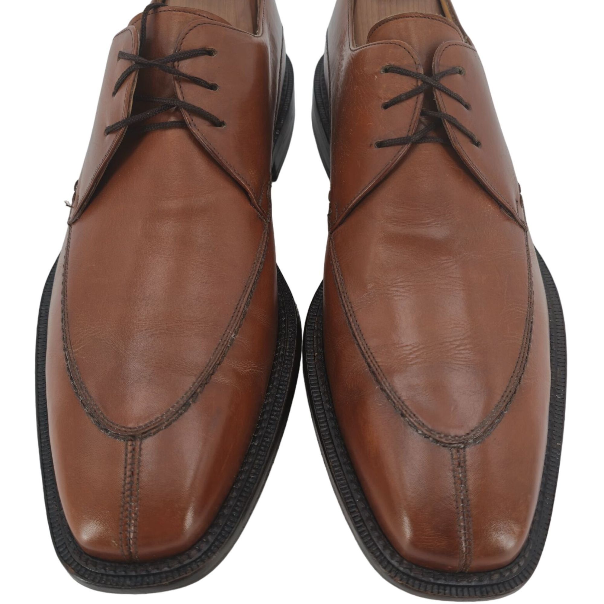 Mezlan Mezlan Spain Men 10 Brown Leather Dress Shoes Oxford Derby Size US 10 / EU 43 - 2 Thumbnail